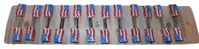 Lot of 12 USA American Flag Patriotic Silver Red Blue Crystals Hair Pin Clips
