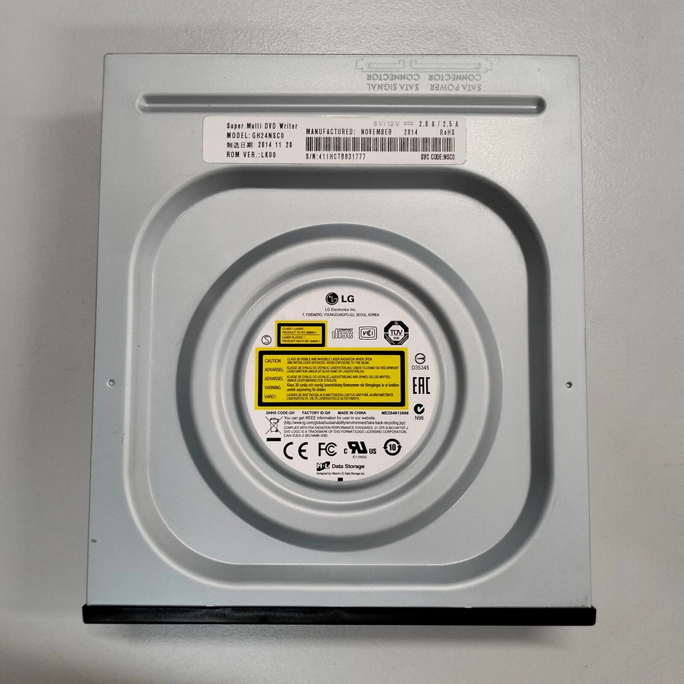 Unidad de disco Hitachi LG GH24NSC0 Super Multi M-Disc CD DVD±RW SATA F/N LK00 Foto 3 de 4