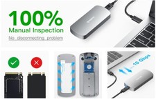 Inateck M2 SSD Case NVMe Enclosure 10Gbps M.2 to USB 3.1 Type C Adapter SA01004