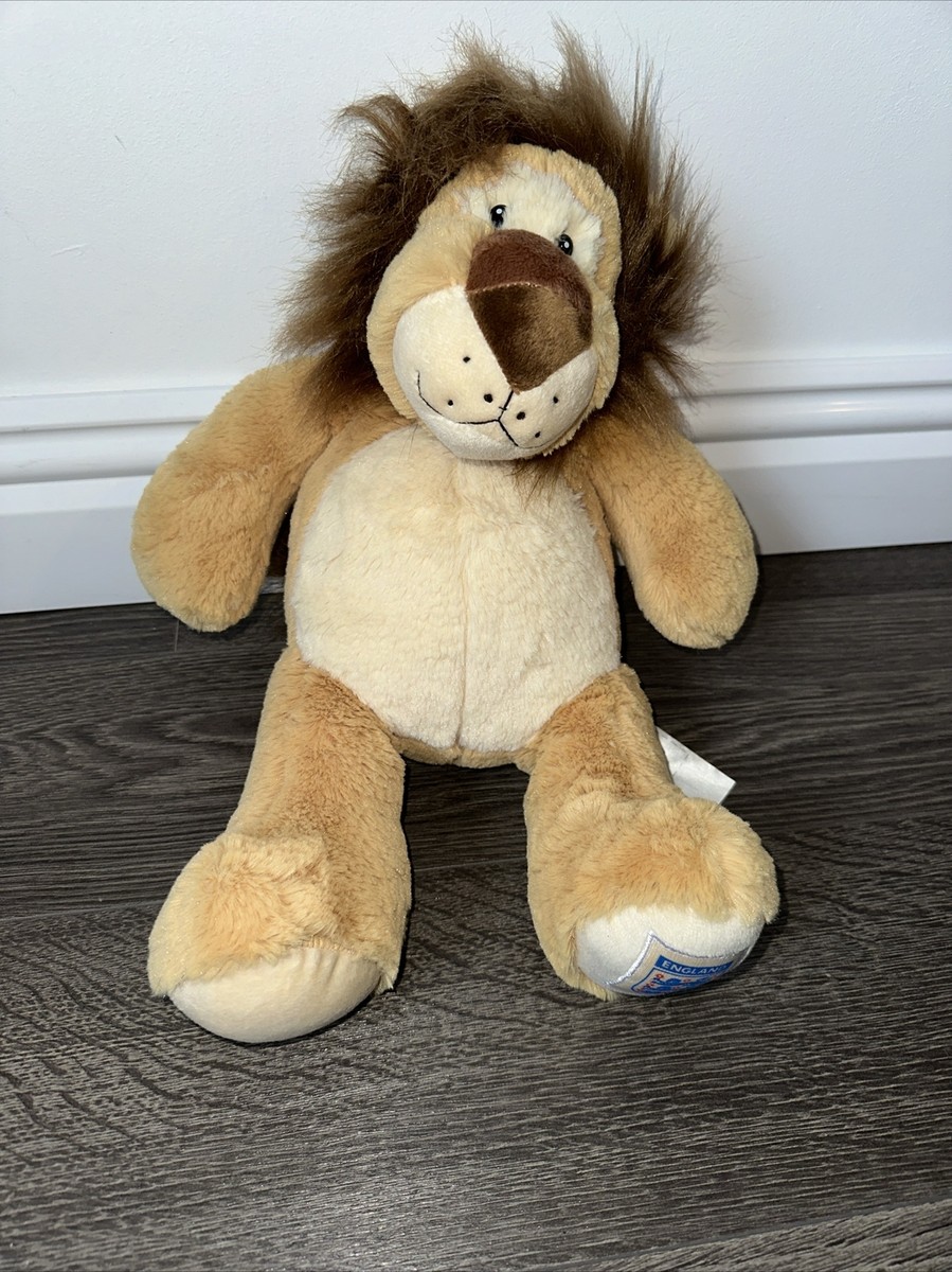 RARE BUILD A BEAR ENGLAND LION SOFT TOY PLUSH 40CM THREE LIONS