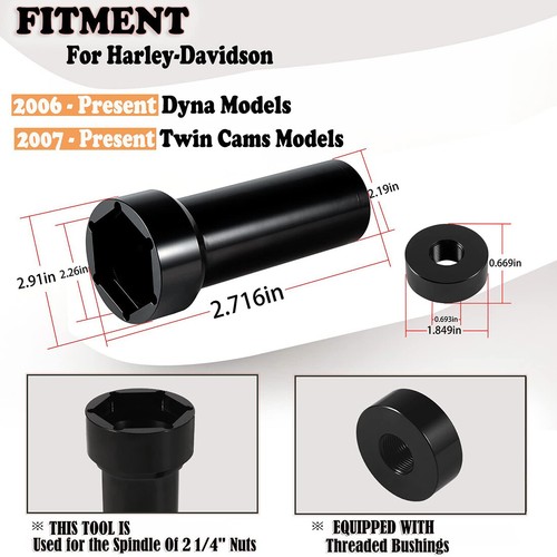 For Harley Dyna Twin Cam Mainshaft Sprocket Wrench Tool 2 1/4" Pulley