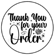 THANK YOU FOR YOUR ORDER ENVELOPE SEALS LABELS STICKERS SMALL BUSINESS