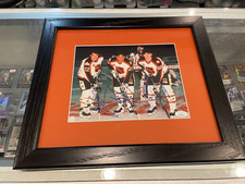 JAROMIR JAGR KEVIN STEVENS RICH TOCCHET 14X16 PENGUINS SIGNED FRAMED PHOTO JSA