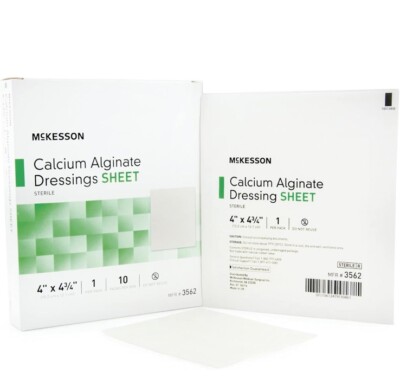 McKesson calcium Alginate Dressing, Wound Dressing Pads, Absorbent/ Non Stick
