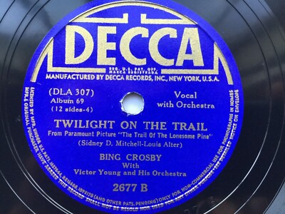 Bing Crosby 78rpm Single 10-inch Decca Records #2677 Boots And