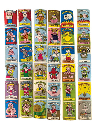 Vintage 1980s Trash Can Tots Stickers Second Series Set of 36-GPK Inspired
