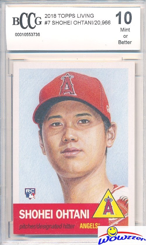 2018 Topps Living Set #7 SHOHEI OHTANI ROOKIE LA Angels 1953 Style BECKETT 10