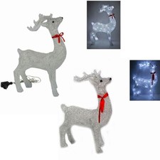 Renna cervo con corna luci led bianco freddo decorazioni addobbi esterno interno