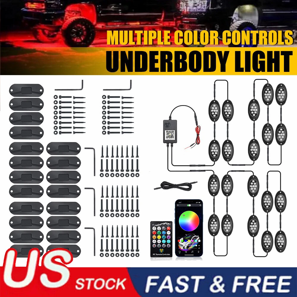 Pods RGB LED Rock Lights Kit Offroad Truck Underbody Neon Music Bluetooth APP
Opens in a new window 