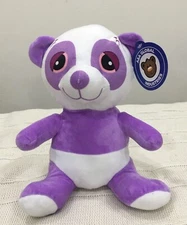 Cute Bear plush 12in white and purple from A&A Global Industries New with tag