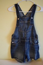Old Navy denim overalls, girls size large 10-12, adjustable straps K 