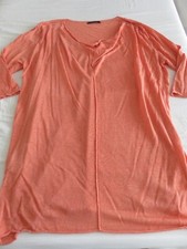 VIOLETA BY MANGO 50% LINEN JERSEY 3/4 SLEEVE FINE SUMMER TUNIC MINI DRESS  UK 18