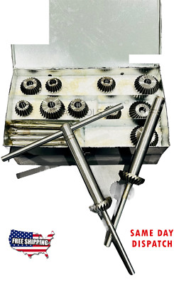 Valve Seat And Face Cutter Set Of 12 Pcs Carbon Steel With Metal Box