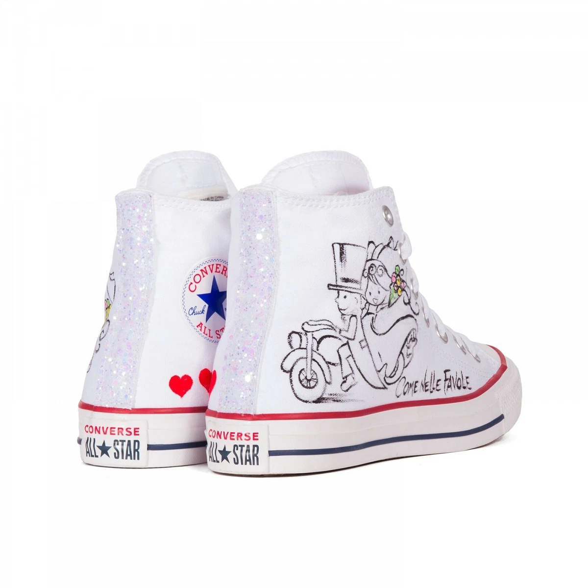 Converse All Star Botines Blanco Boda Especial Memorias Como En Cuentos