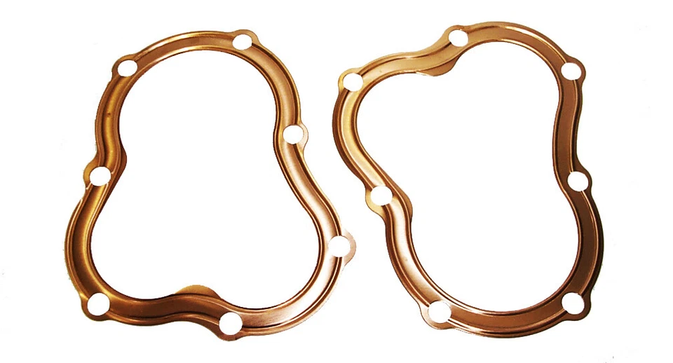 JUNTAS DE CABEZA de cobre para motor Harley VL de 1930-1935 con 7 pernos de cabeza Foto 2 de 2