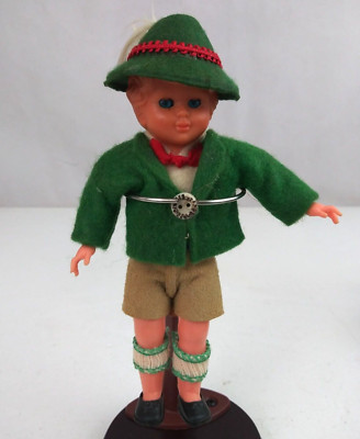 Vintage Nationality Dolls With Blinking Eyes Germany Boy Sealed Made Hong Kong