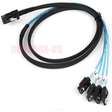 Mini SAS 36P SFF-8087 To 4 X SATA 7 Pin Target Hard Disk Data Reverse Cable 1M