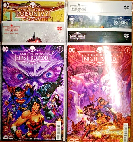 Knight Terrors 1 Set- 7 books- First Blood, Night's End, others- NM New/unread