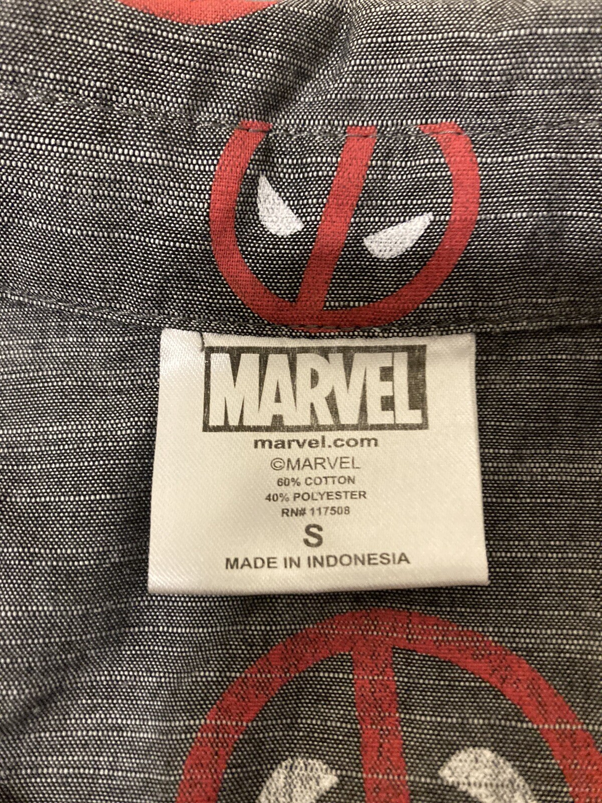 Marvel Deadpool Button Down Dress Shirt Short Sle… - image 4