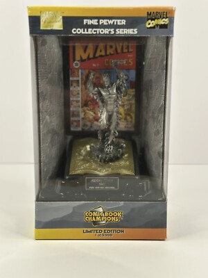 Marvel Human Torch Pewter Statue  Comic Book Champions LE 5956/9998 COA New