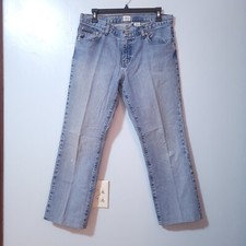 VTG Calvin Klein Women's Light Wash Denim Distressed High Rise Jeans Size 8