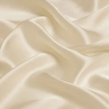 Ivory 100% Pure Mulberry Silk Fabric by the Yard 44" width 19 mm 6A Grade
