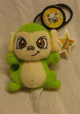 McDonald's Neopets BRIGHT GREEN MYNCI CLIP KEYCHAIN 4" Plush STUFFED ANIMAL NEW