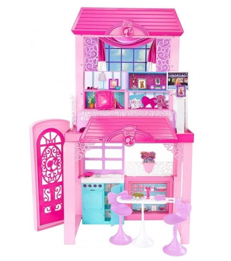 Barbie PinkTastic Glam Vacation House with Doll Exclusive Set Box