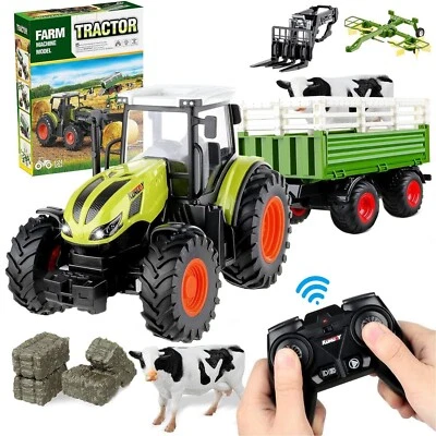 RC-Traktor Ferngesteuerter Traktor Spielzeug, 3 in 1 RC Traktor für Kinder - Bild 1 von 4
