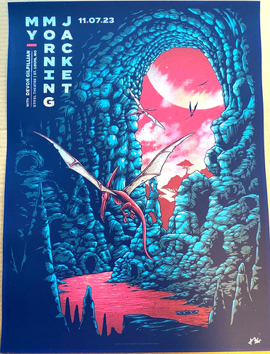 RAINBOW FOIL My Morning Jacket ST Louis MO 2023 POSTER AP SIGNED S/N #3/25