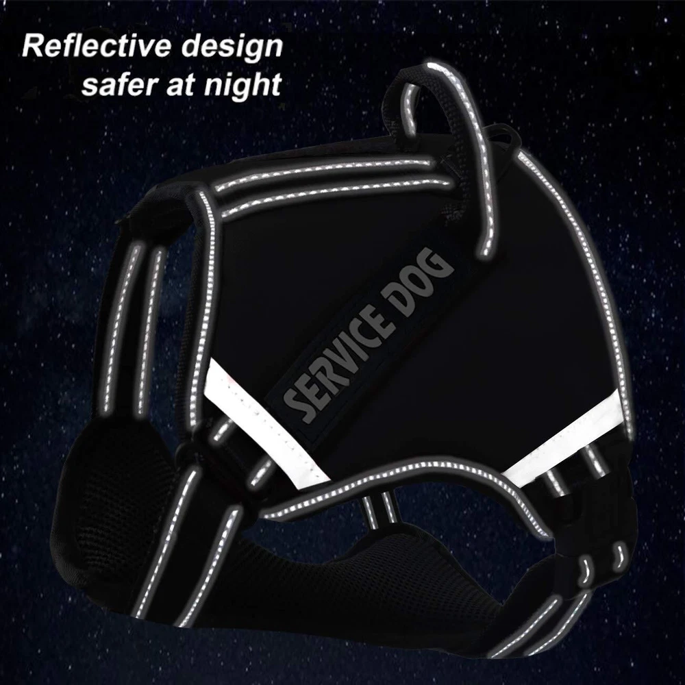 Dog Harness,No-Pull Service Dog Harness with Handle,Adjustable Comfort Pet Do...