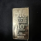 10 oz Republic Metals Corp bar .999 fine silver sealed