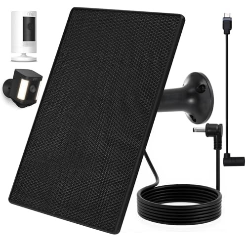 Solar Panel for Ring Camera, 4W Solar Charger Compatible wit