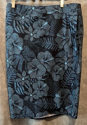 size large RipSkirt Hawaii wrap skirt length 3 Maui Moonlight coverup blue