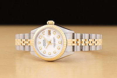 Buy ROLEX LADIES DATEJUST 69173 TWO TONE 18K YELLOW GOLD STEEL