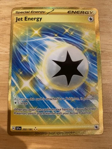 Jet Energy 252/191 - NM - Pokémon Surging Sparks - Gold Hyper Rare