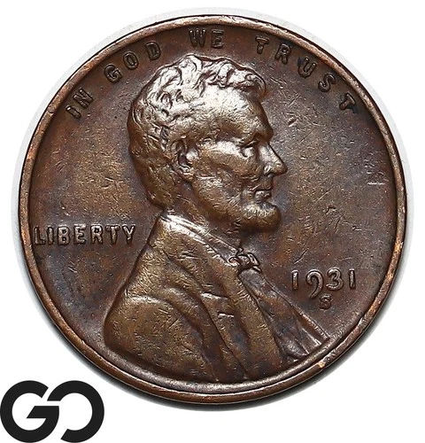 1931-S Lincoln Cent Wheat Penny, Choice AU Better Date San Francisco