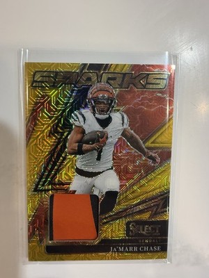 2025 Panini Select Football Ja'Marr Chase Sparks Prizm Patch Bengals Jersey#1/10