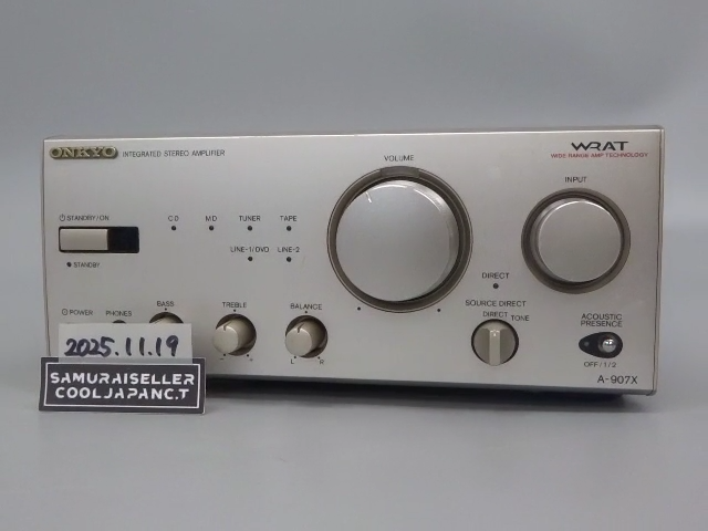 Onkyo A-907X Integrated Stereo Amplifier Transistor Silver Japan