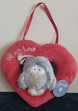 Bobble the Little Blue Owl All My Love Hanging Soft Toy Plush Vintage 2005 Carte