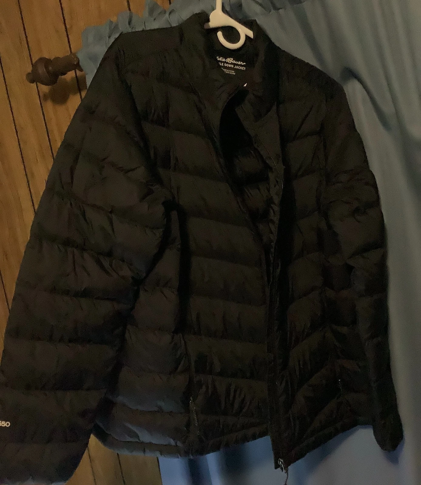Eddie Bauer Men's XXL EB650 Packable Down Jacket Puffer Black Lightweight 2XL image 1