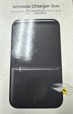 Samsung - 15W Duo Fast Wireless Charger pad with Cable Only - Black