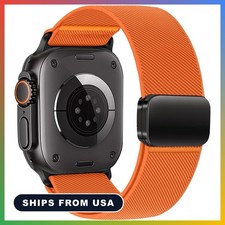 Magnetic Nylon Watch Band Sport Loop Strap Elastic 49mm 46mm 45mm 44mm 42mm 41mm