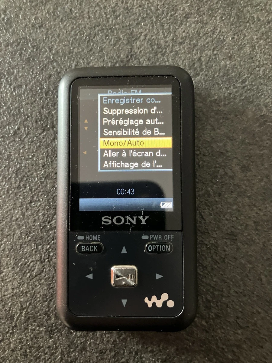 Sony Walkman NWZ-S615F Lecteur MP3 Digital Media Player Radio FM Noir