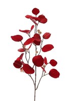 Artplants Eukalyptus Deko Zweig Indala Mit FrüChten, Rot, 85Cm