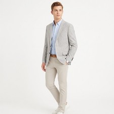 Banana Republic Mens Slim Fit Grey White Striped Blazer Sport Coat Jacket 44R