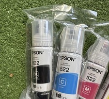 Genuine Epson 522 Ink Bottles 4 Pack for ET-2720 ET-2800 ET-2803 ET-4700 ET-4800