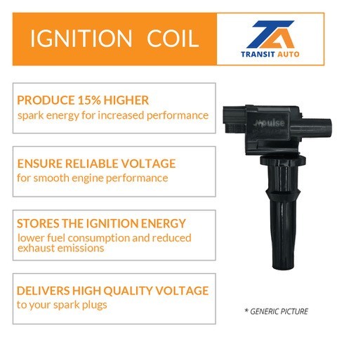 Ignition Coil For 2008-2012 Mitsubishi Lancer 2.0L with Turbocharged - Picture 3 of 7