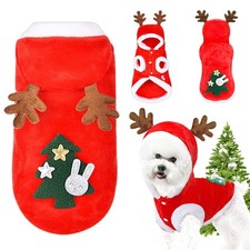 QETRABONE Small Dog Cat Elk Costume Christmas Pet Clothes Outfits Medium, elk