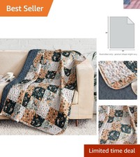 50"x60" Reversible Boho Patchwork Quilted Throw Blanket - All Seasons Elegance